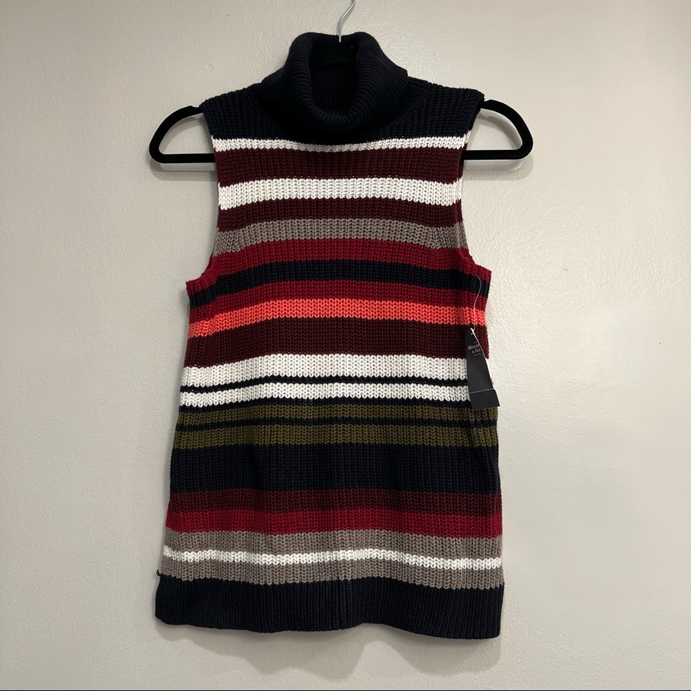 Abercrombie and Fitch colorful multicolor sweater vest pullover